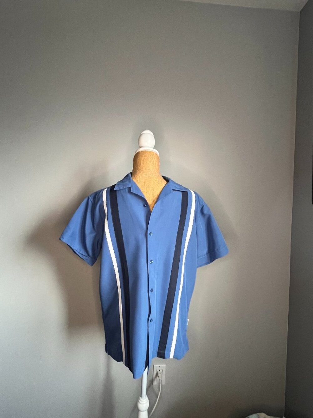 Lot of 3 Cubavera Retro Bowling Lounge Button Up Shirts Men's Small